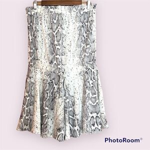CHERISH Snakeskin Print Strapless Romper *NWT*